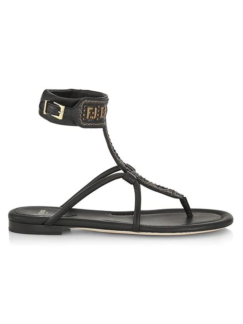 fendi rafia logo gladiator sandals|Fendi Fendi Women's Rafia Logo Gladiator Sandals Nero.